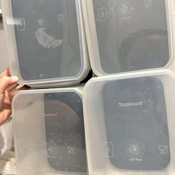 Tupperware Modular Mates Rectangular Food Storage Containers Set of 4 - Picture 8 of 8